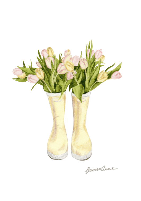 "Blooming Boots" Print